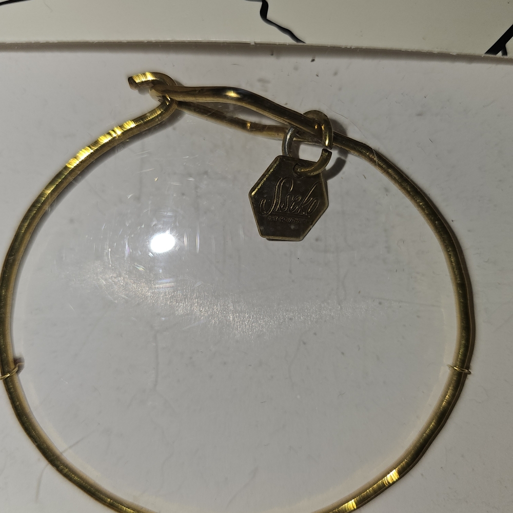 Sseko Gold Bangle Bracelet New In Box - Picture 2 of 3